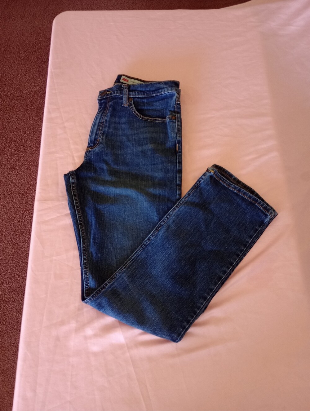 WRANGLER Men's Blue Denim Straight Fit Jeans SZ 30x30